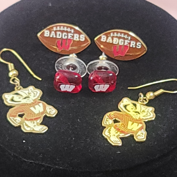 Bundle 3 par Wisconsin Badger Earrings very beautiful - Picture 3 of 7